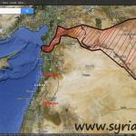 Syrian Map showing FSA's main concentration locations