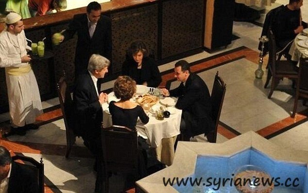 KerryAssad2009 Syria: The Liar John Kerry at dinner with Bashar al Assad